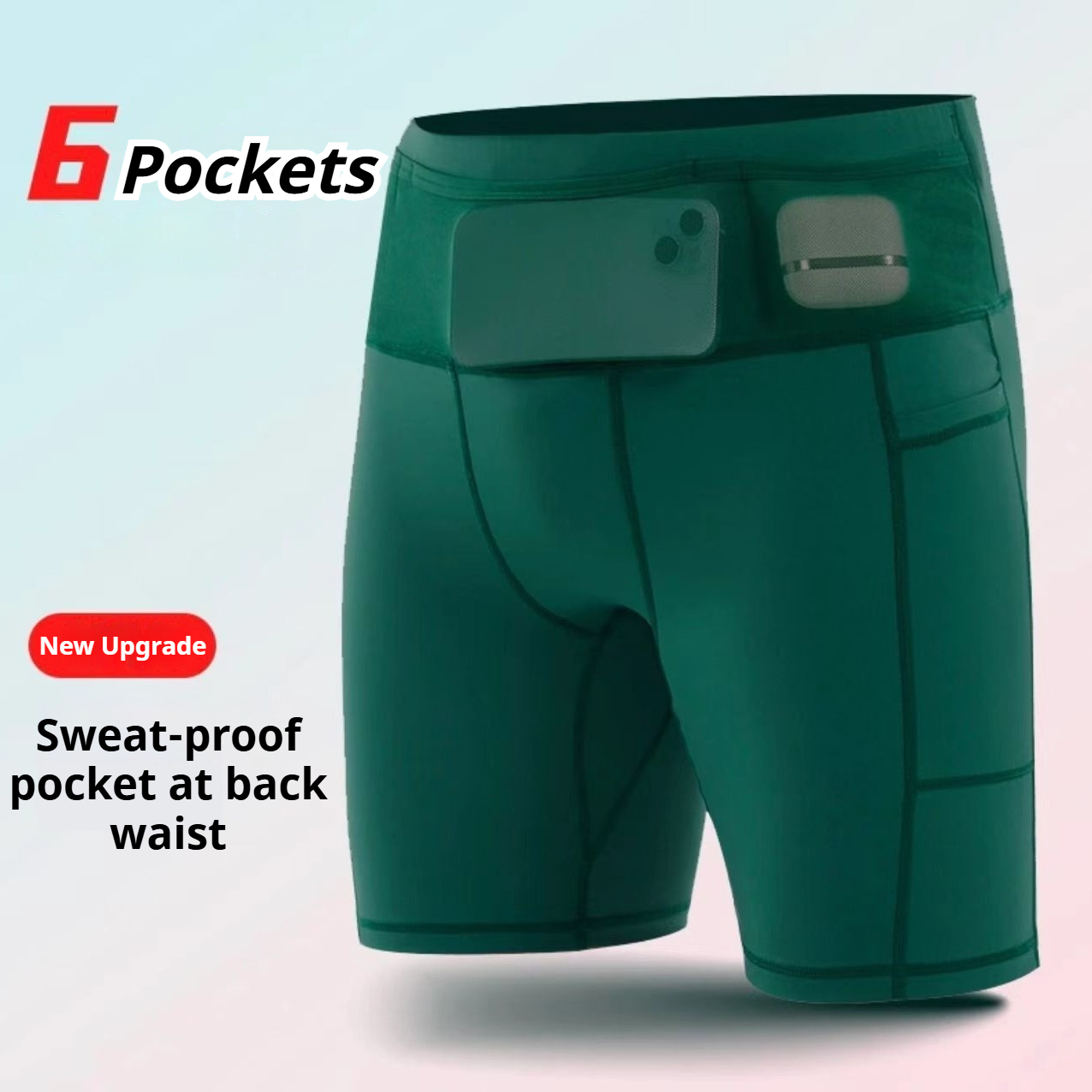 Compression Shorts Athletes - شورت جري مضغوط بطول ربع سريع