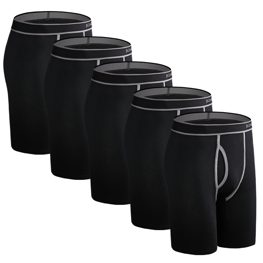 5 قطعة الملاكم الطويل الرجال س - مراجعة Boxer Brief Pack Cotton وسعره